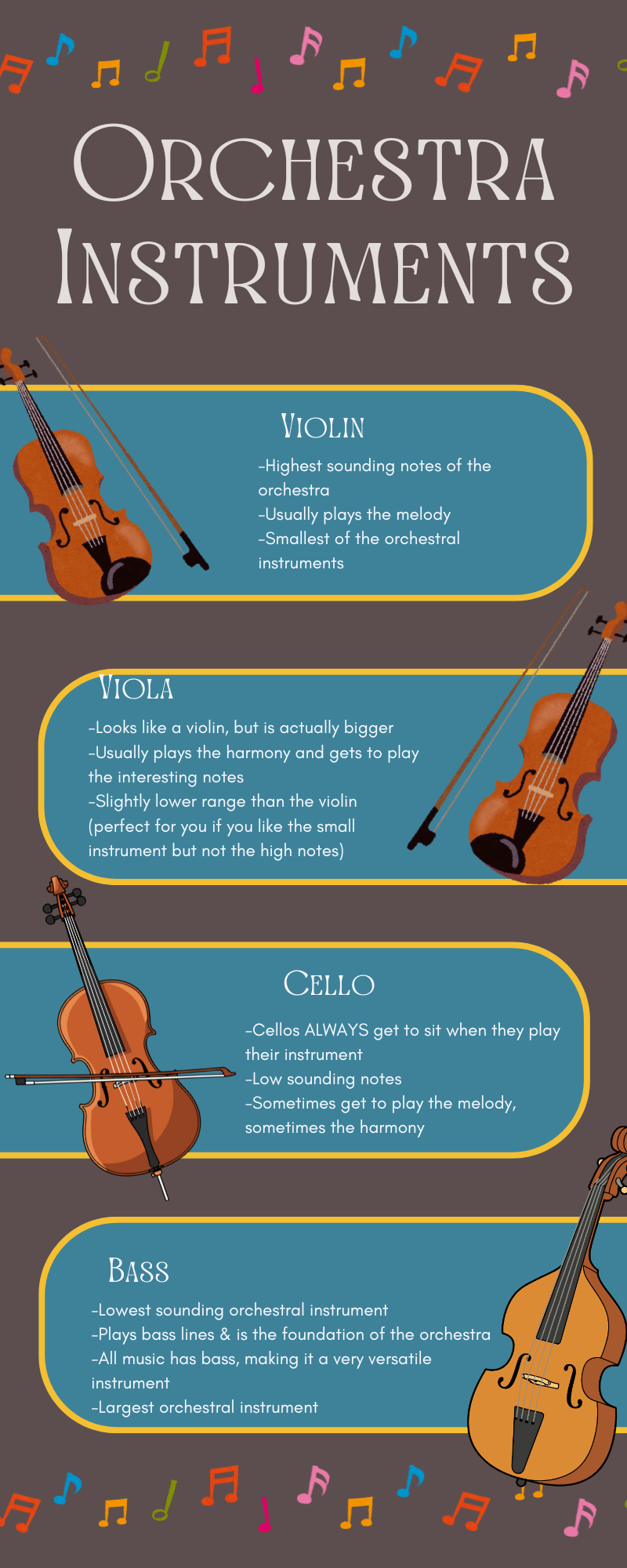 infographic of stringed instruments